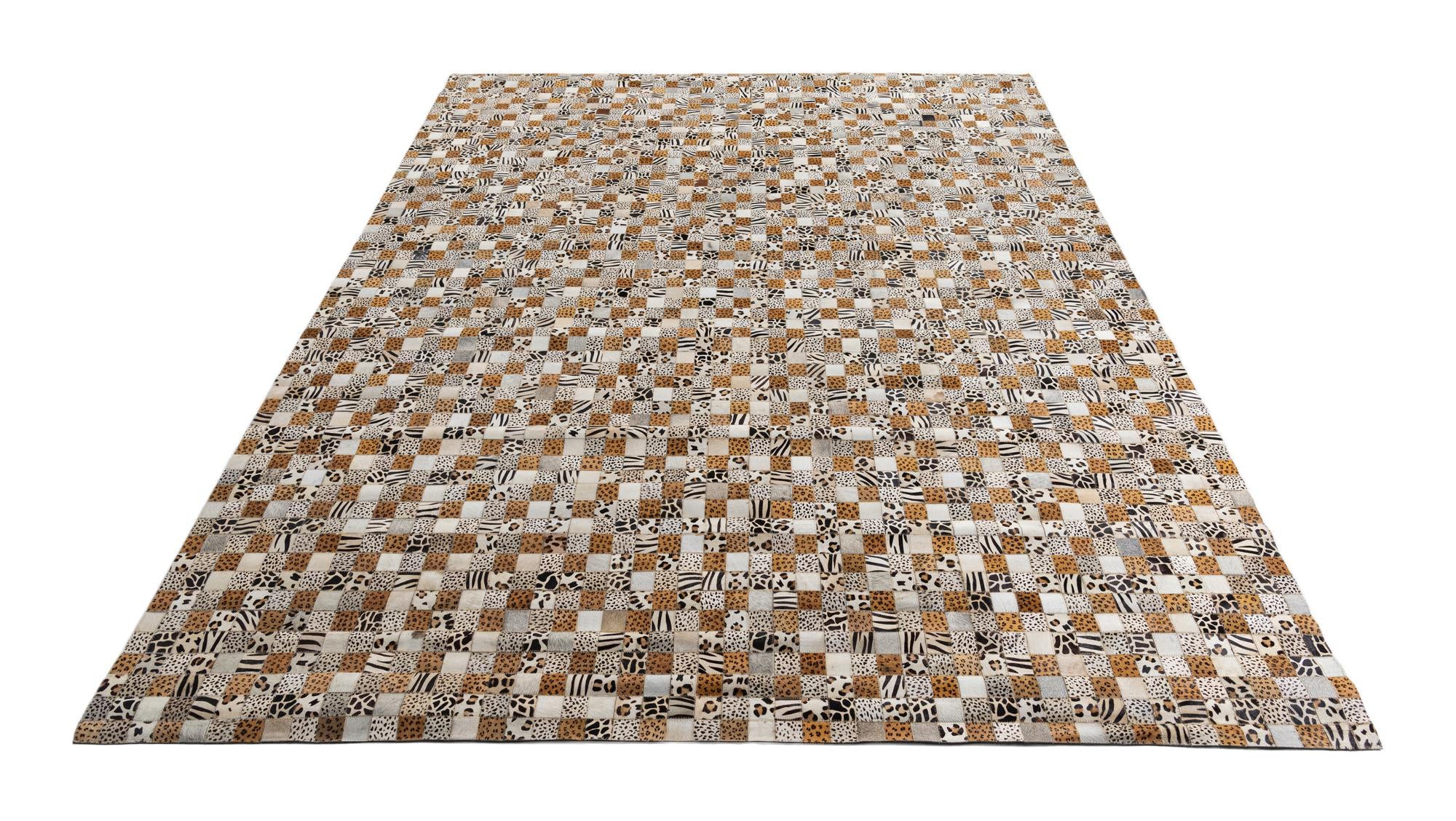 8' x 9' 10 Cowhide Leather Rug