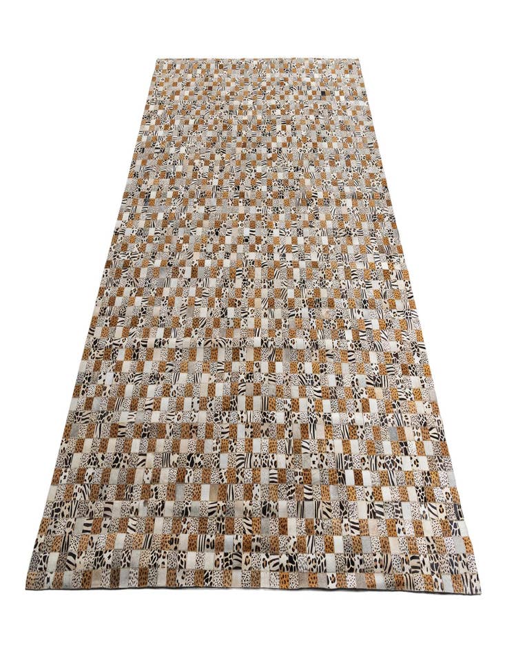 Detail image of 8' x 9' 10 Cowhide Leather Rug