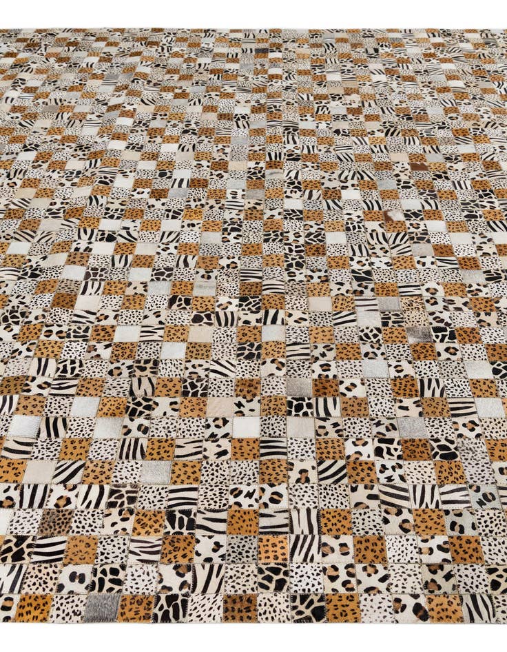 Detail image of 8' x 9' 10 Cowhide Leather Rug