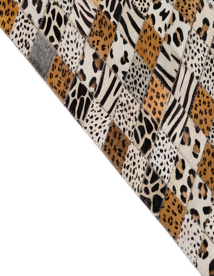 Detail image of 8' x 9' 10 Cowhide Leather Rug