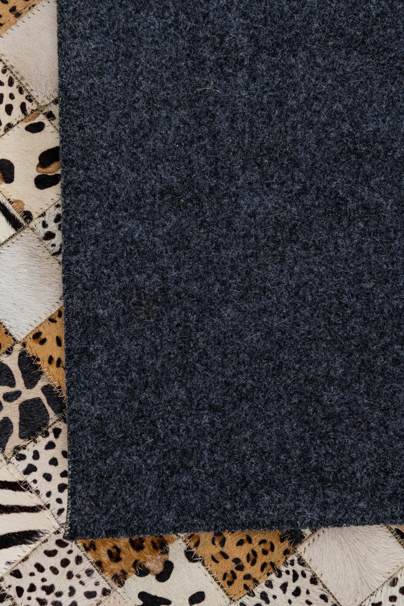 8' x 9' 10 Cowhide Leather Rug