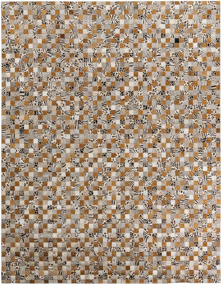 Detail image of 8' x 9' 10 Cowhide Leather Rug