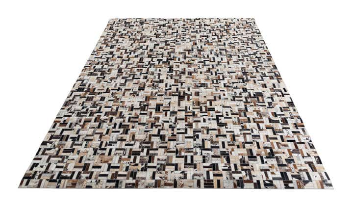 8' x 9' 9 Cowhide Leather Rug