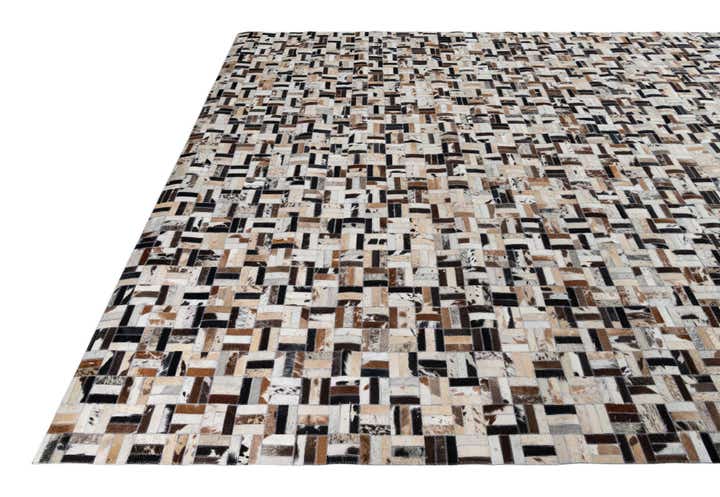 8' x 9' 9 Cowhide Leather Rug