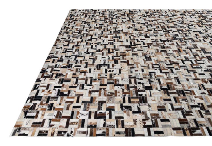 Detail image of 8' x 9' 9 Cowhide Leather Rug