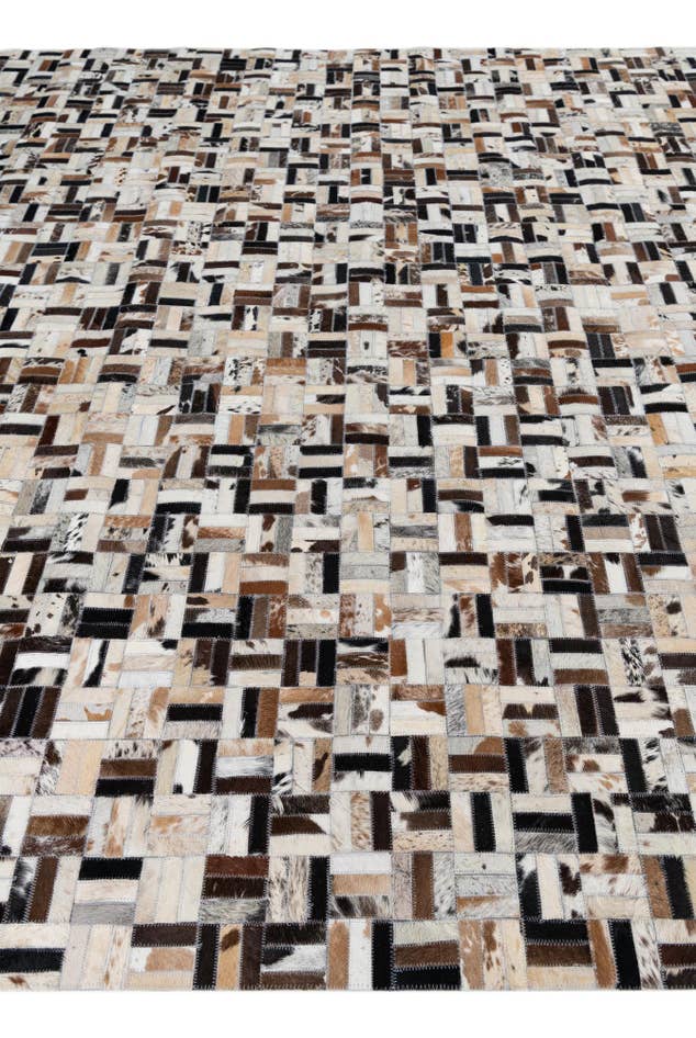 Detail image of 8' x 9' 9 Cowhide Leather Rug
