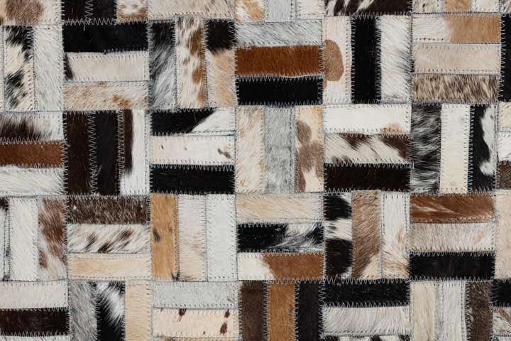 8' x 9' 9 Cowhide Leather Rug