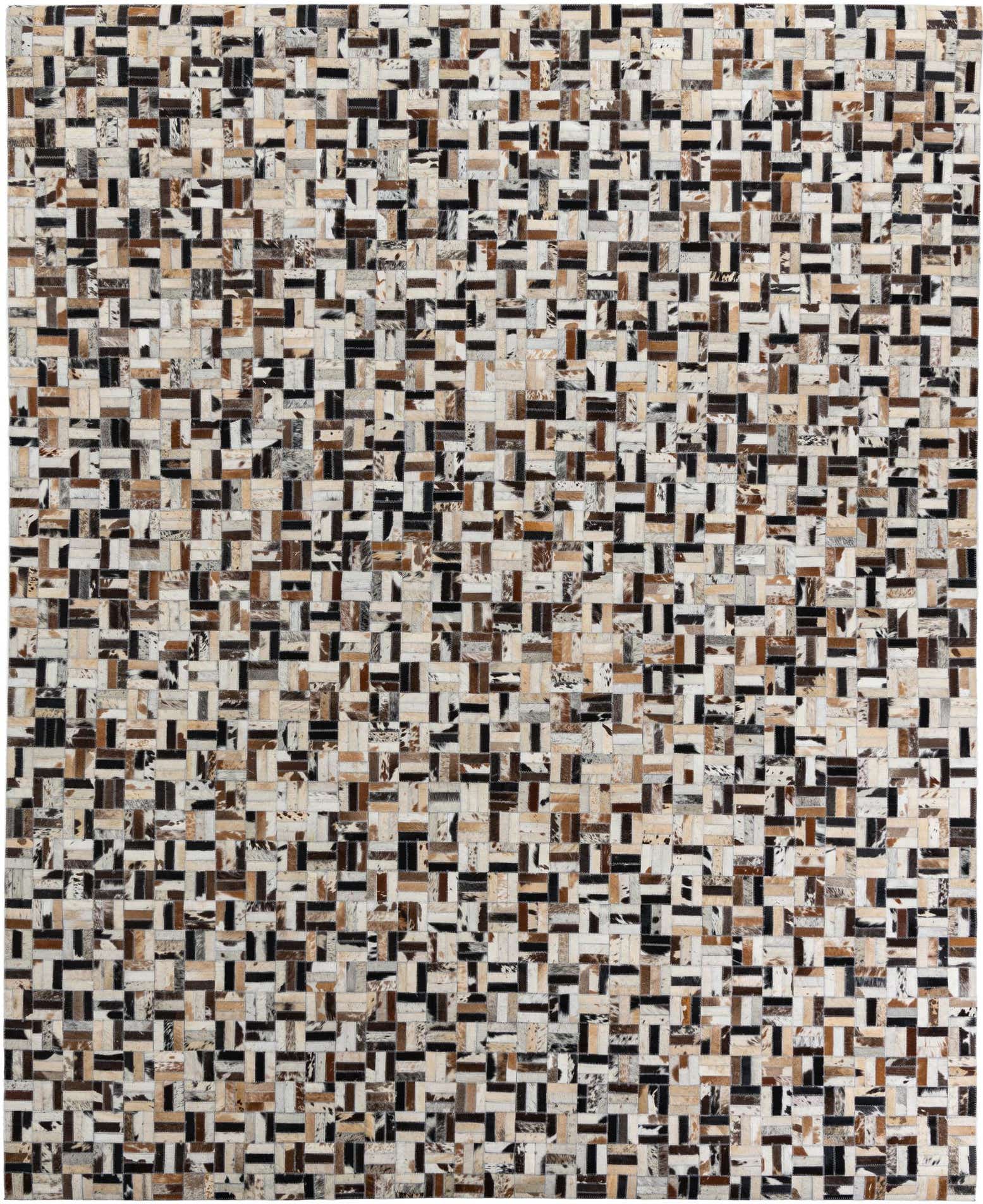 8' x 9' 9 Cowhide Leather Rug