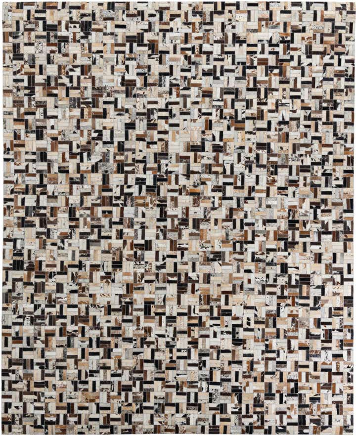 8' x 9' 9 Cowhide Leather Rug