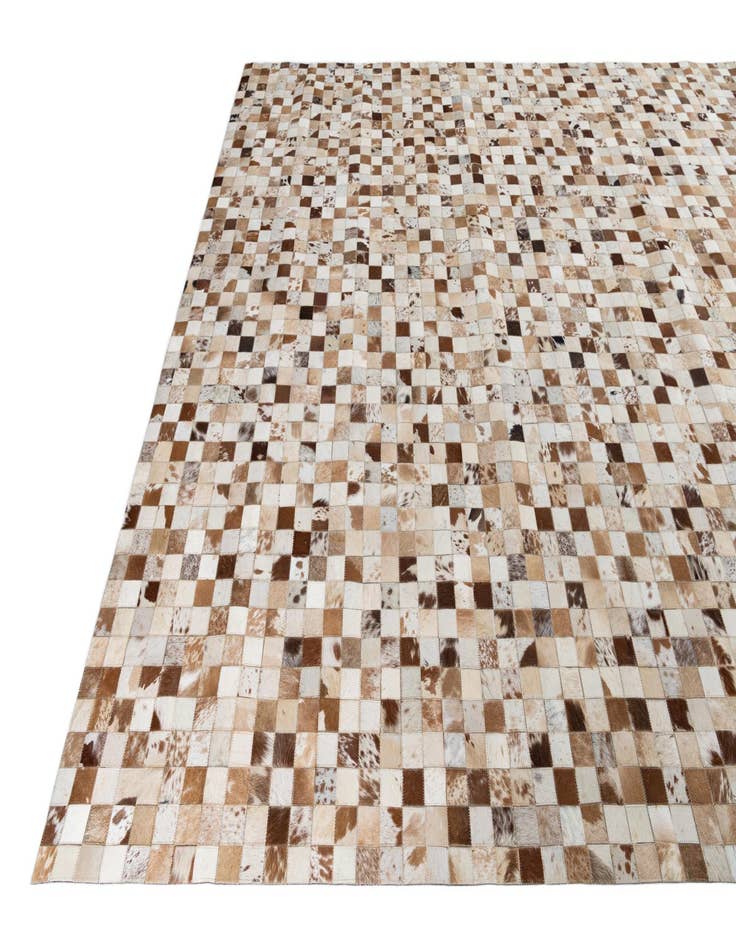 Detail image of 8' 1 x 10' Cowhide Leather Rug