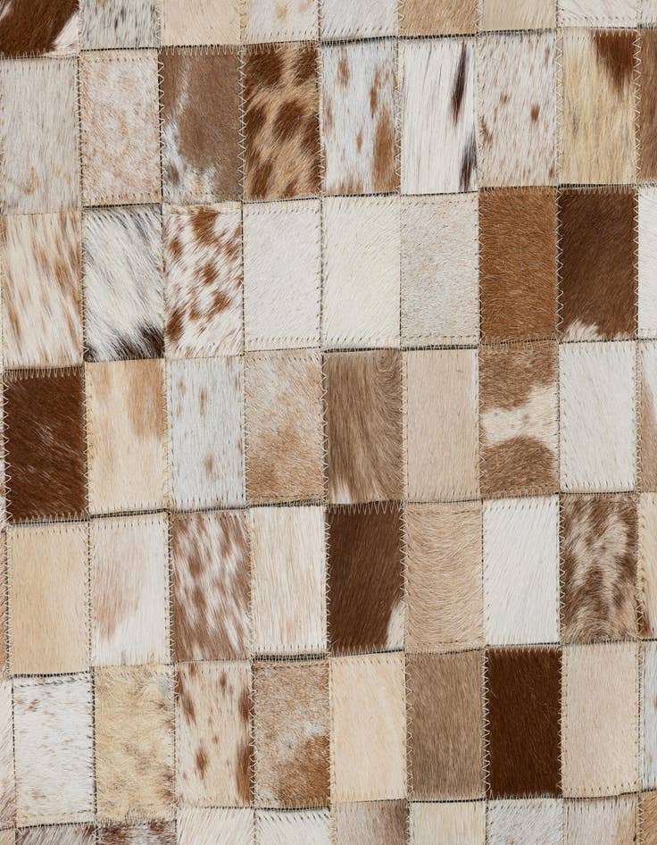 Detail image of 8' 1 x 10' Cowhide Leather Rug