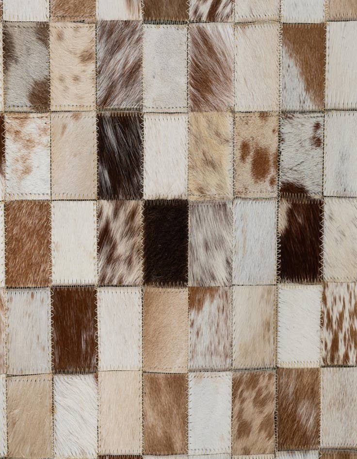 Detail image of 8' 1 x 10' Cowhide Leather Rug
