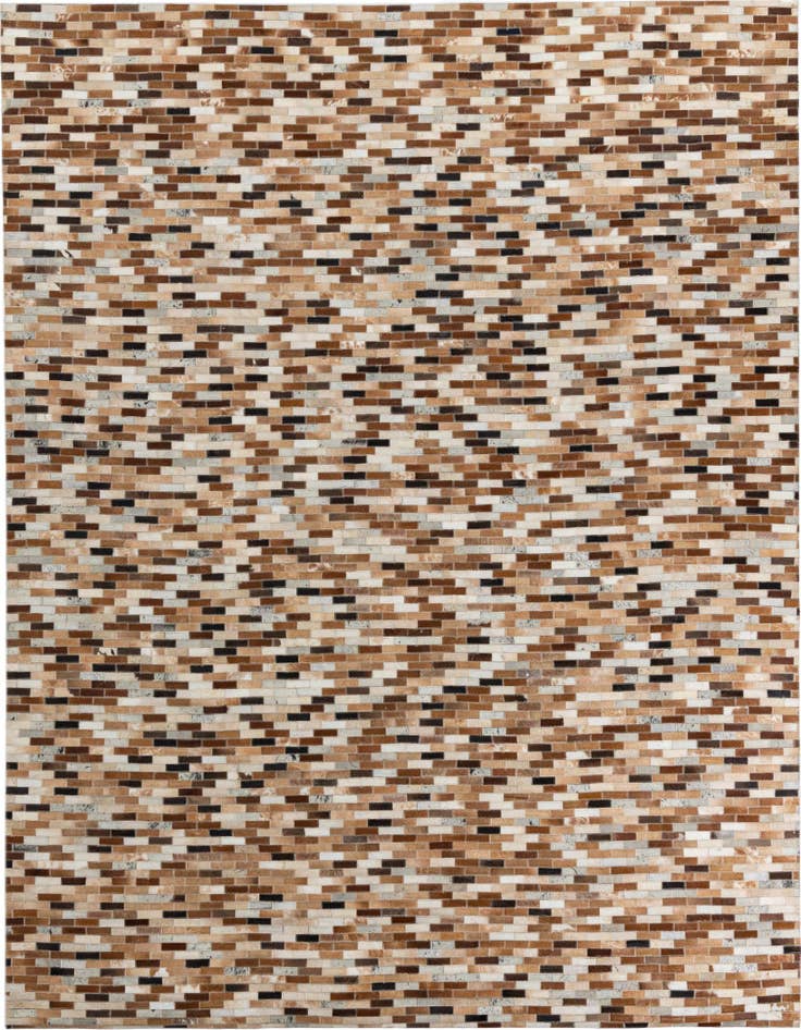 Detail image of 8' x 9' 8 Cowhide Leather Rug