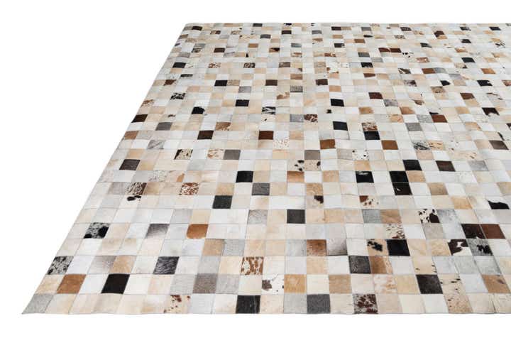 8' x 10' Cowhide Leather Rug