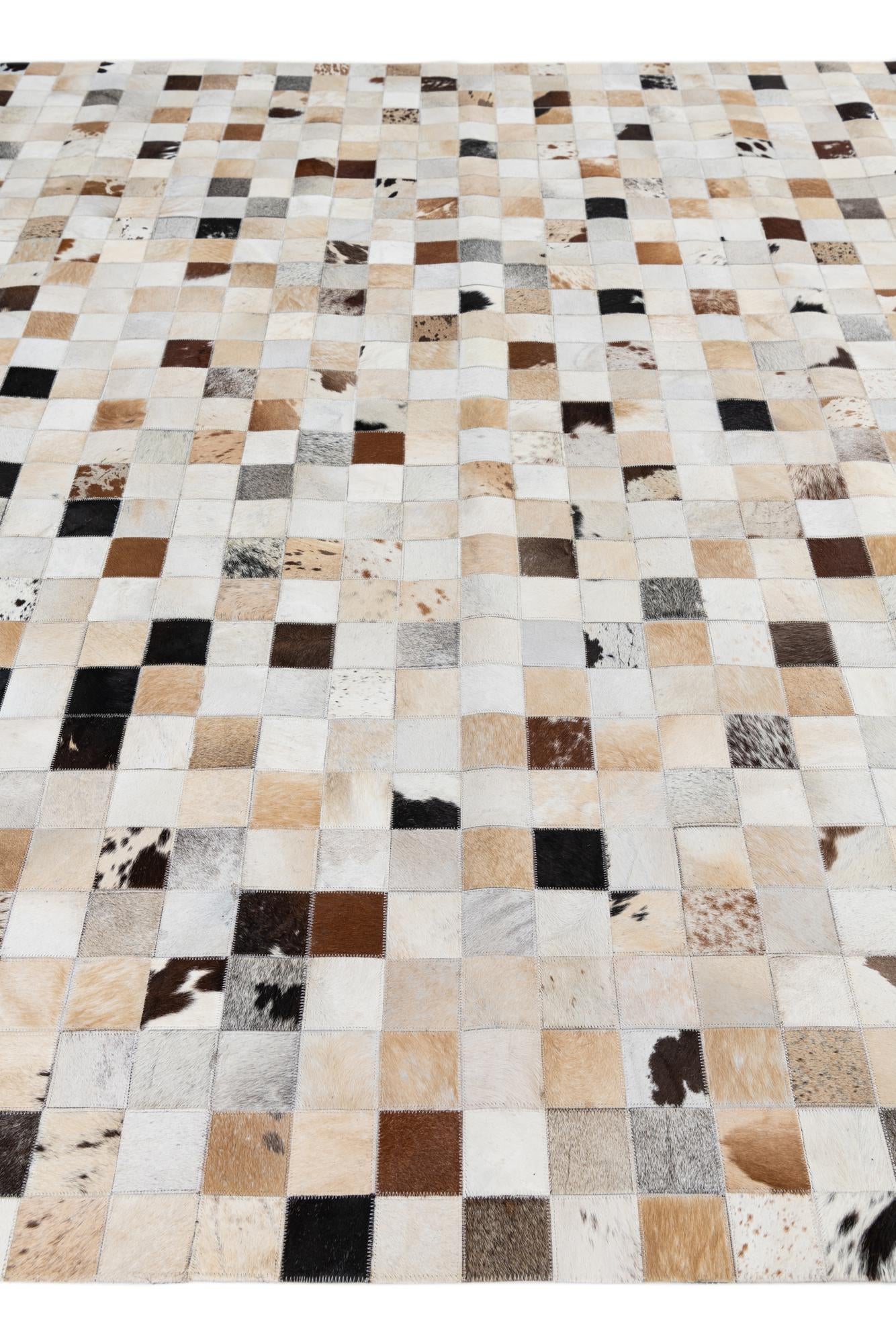 8' x 10' Cowhide Leather Rug