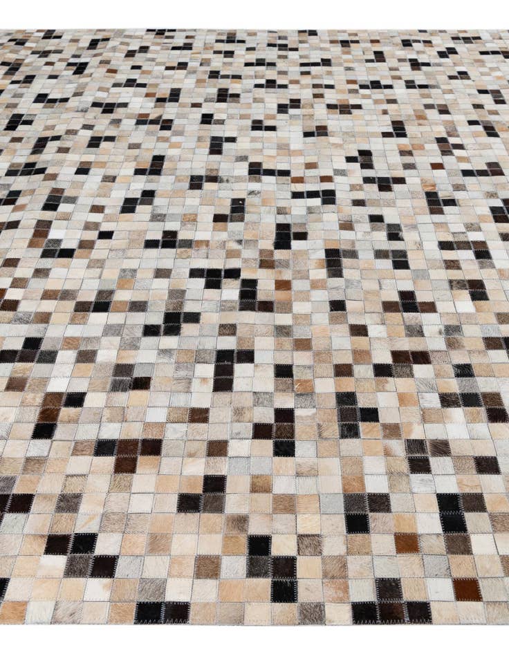 Detail image of 8' 1 x 9' 10 Cowhide Leather Rug