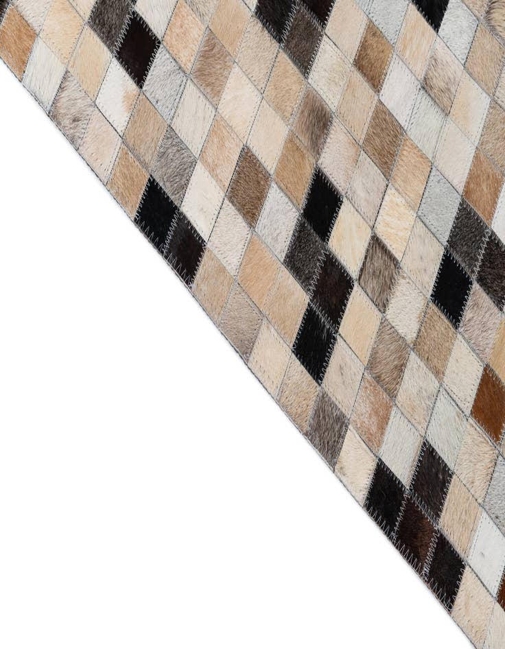 Detail image of 8' 1 x 9' 10 Cowhide Leather Rug