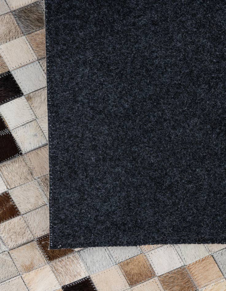 Detail image of 8' 1 x 9' 10 Cowhide Leather Rug