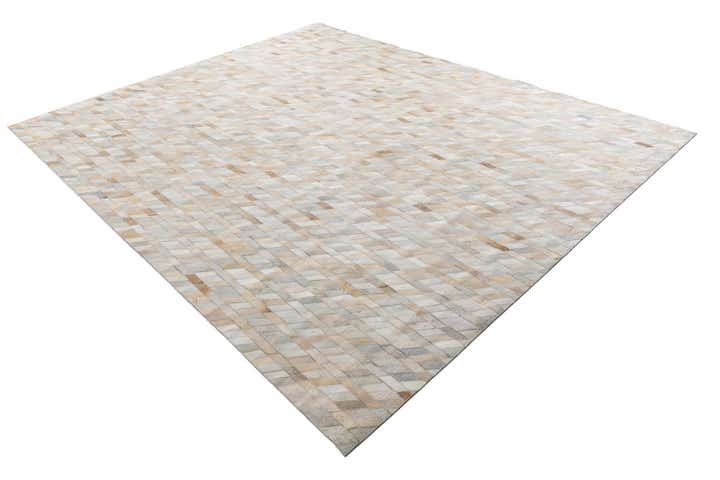 8' x 9' 9 Cowhide Leather Rug
