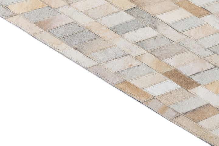 8' x 9' 9 Cowhide Leather Rug
