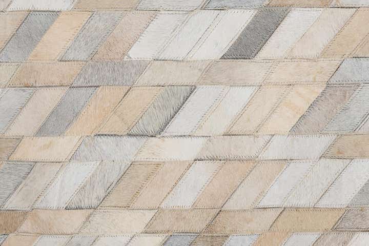 8' x 9' 9 Cowhide Leather Rug