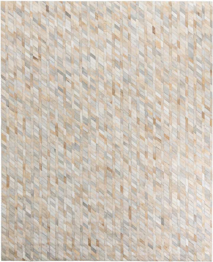 8' x 9' 9 Cowhide Leather Rug