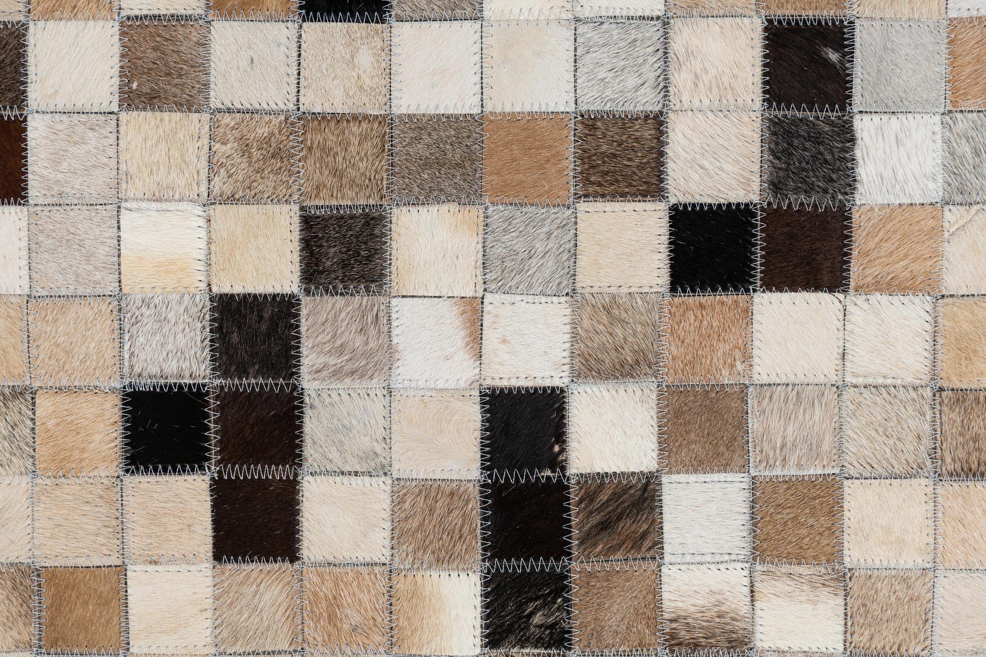 8' 1 x 9' 10 Cowhide Leather Rug
