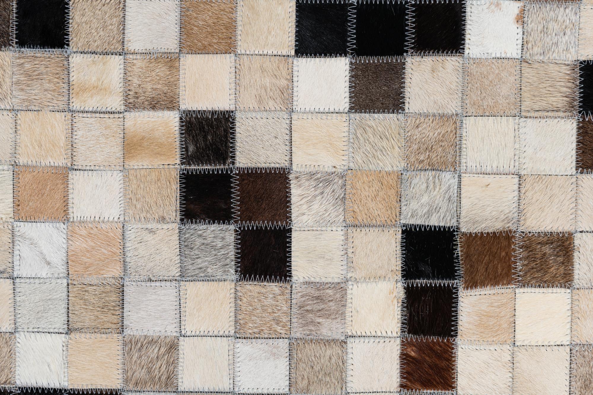 8' 1 x 9' 10 Cowhide Leather Rug