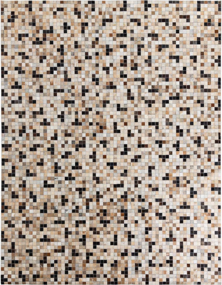 Detail image of 8' 1 x 9' 10 Cowhide Leather Rug