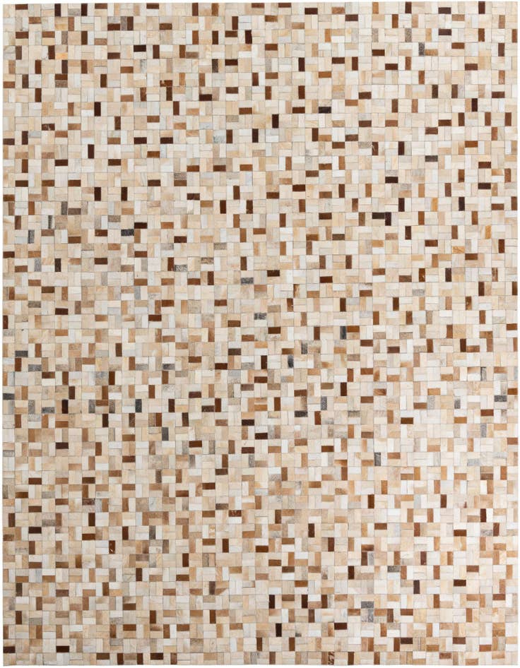 Detail image of 8' 2 x 9' 9 Cowhide Leather Rug