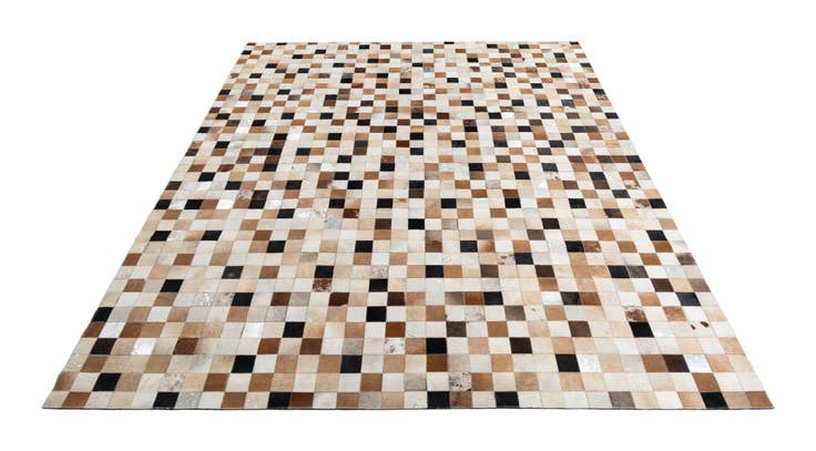 Detail image of 8' x 9' 10 Cowhide Leather Rug