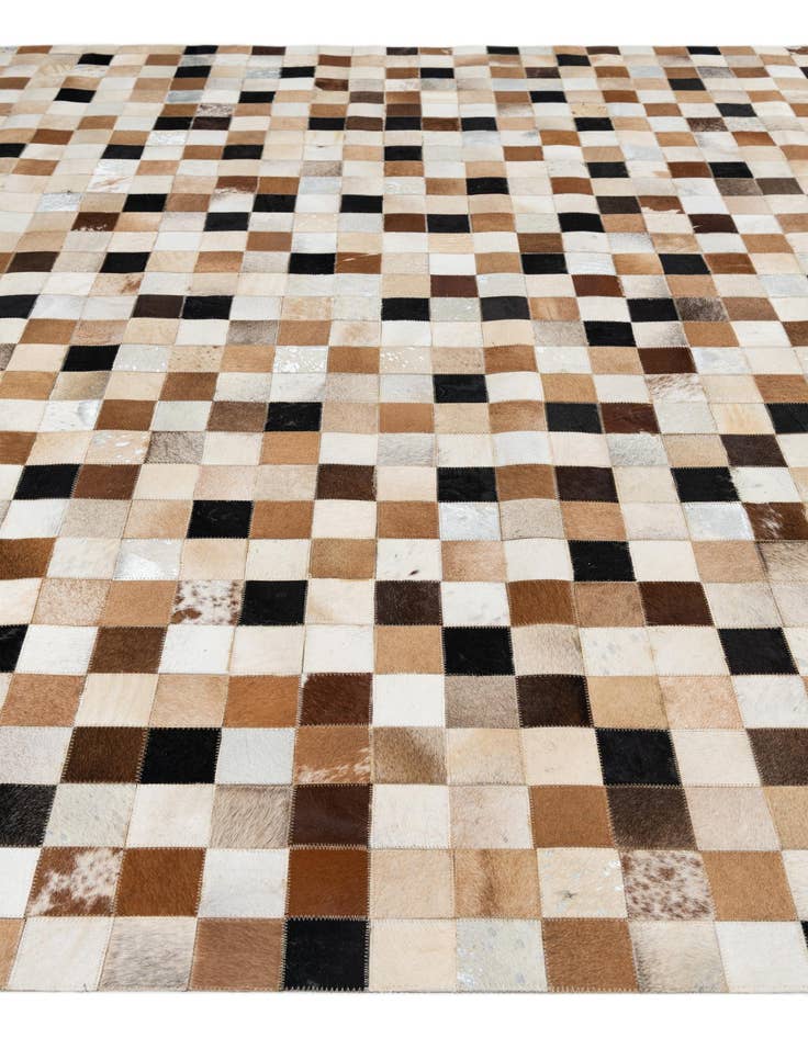 Detail image of 8' x 9' 10 Cowhide Leather Rug