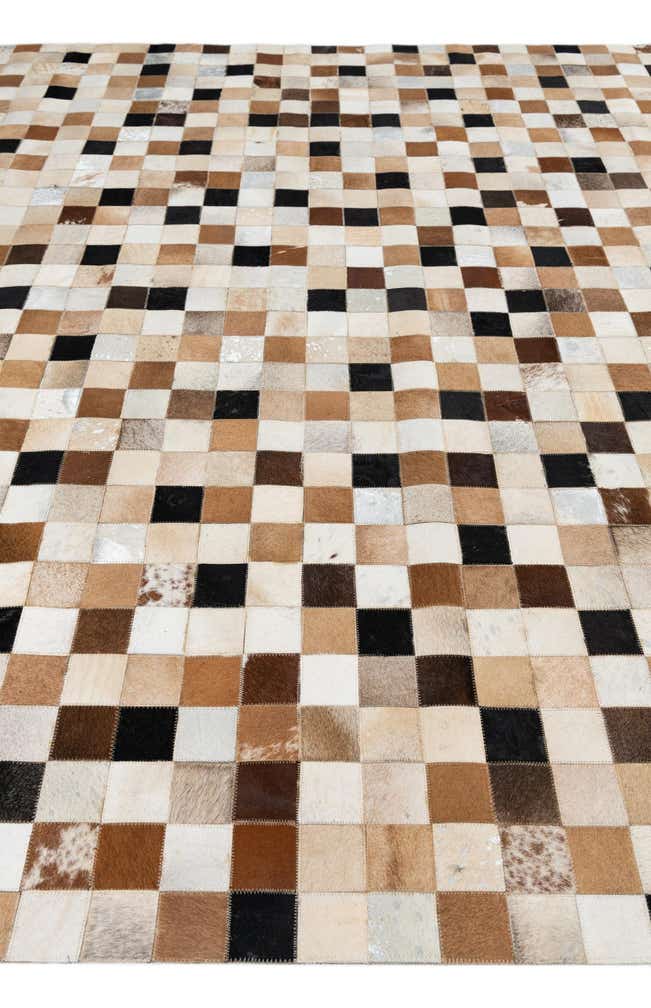 8' x 9' 10 Cowhide Leather Rug