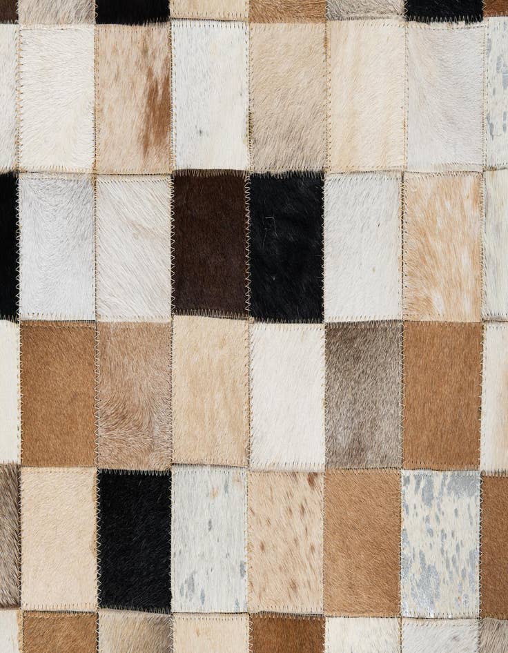 Detail image of 8' x 9' 10 Cowhide Leather Rug
