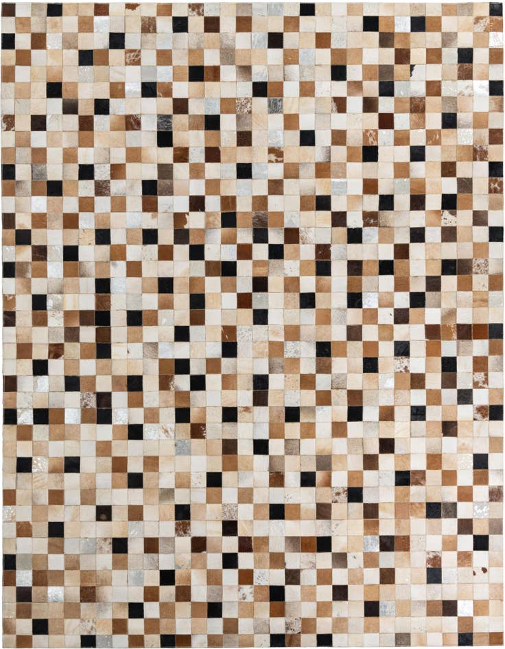 Detail image of 8' x 9' 10 Cowhide Leather Rug