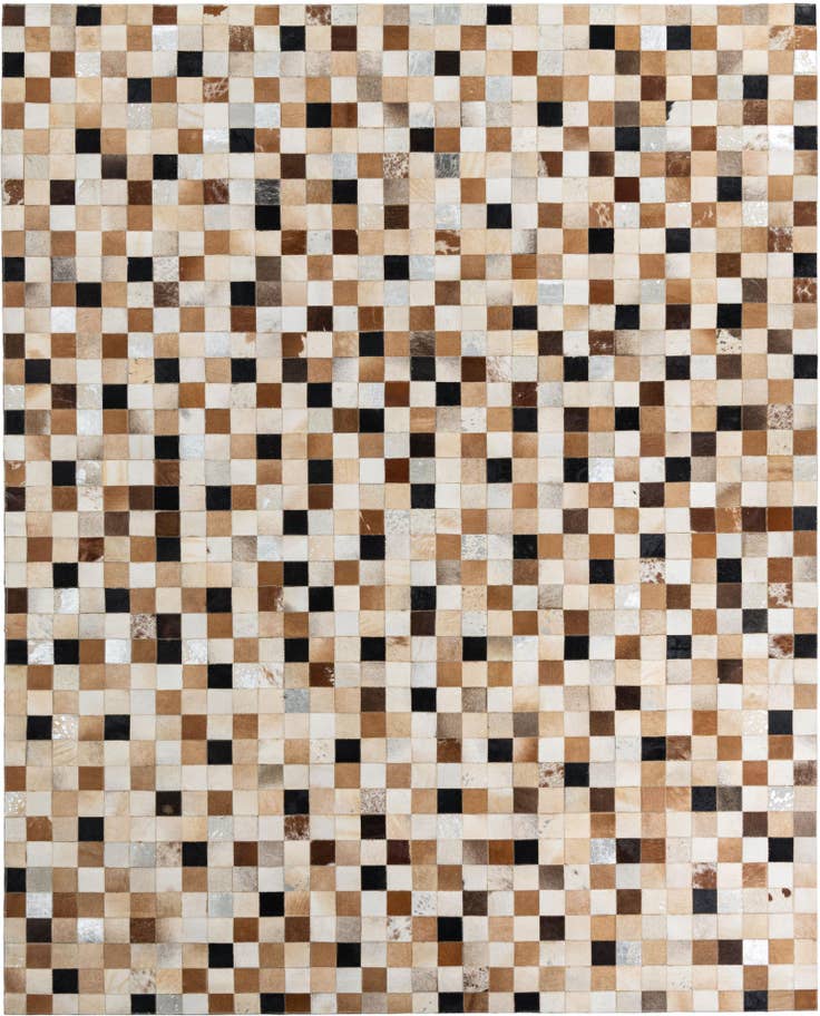 Detail image of 8' x 9' 10 Cowhide Leather Rug