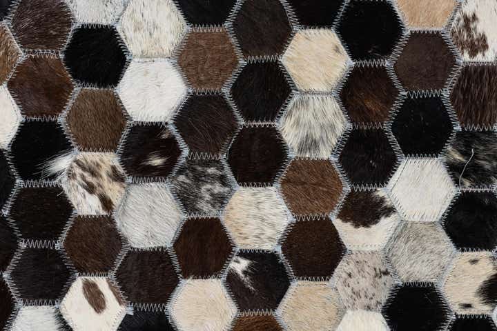 8' x 10' Cowhide Leather Rug