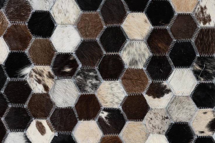 Detail image of 8' x 10' Cowhide Leather Rug