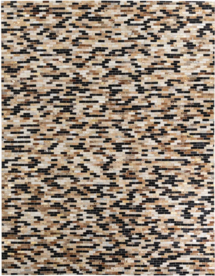 Detail image of 8' 1 x 9' 10 Cowhide Leather Rug