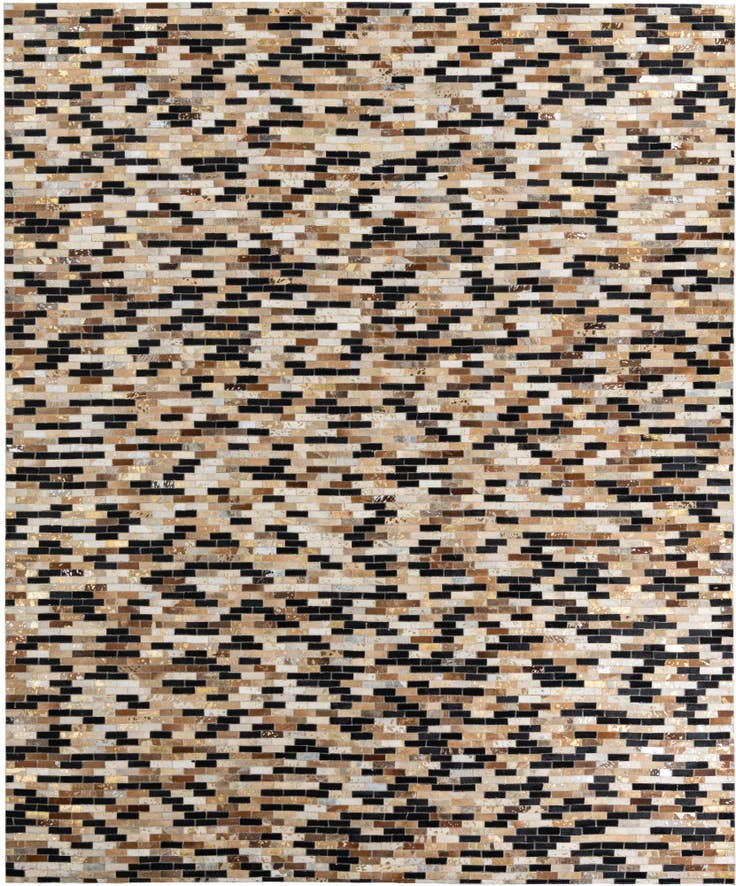 Detail image of 8' 1 x 9' 10 Cowhide Leather Rug