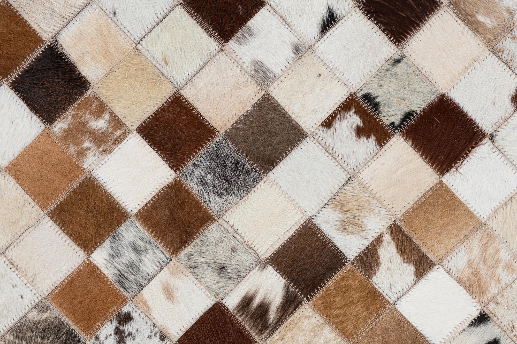 8' x 10' Cowhide Leather Rug