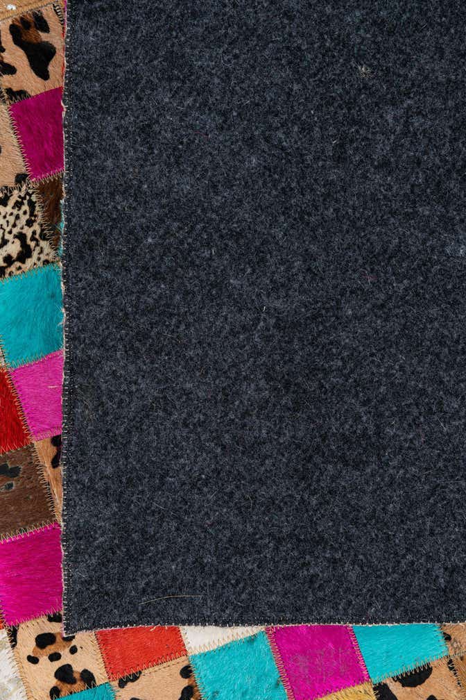 8' x 9' 10 Cowhide Leather Rug