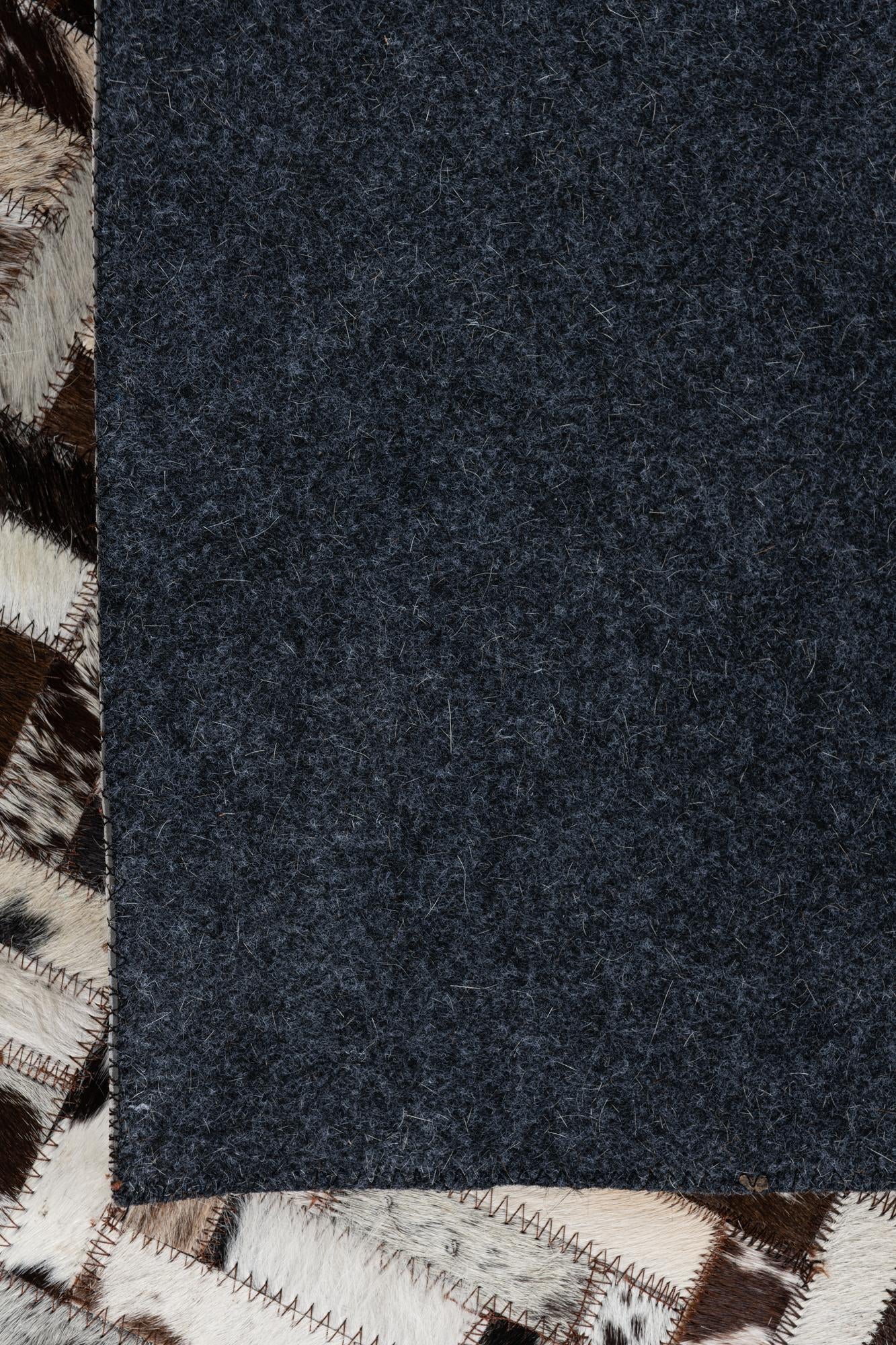 8' 1 x 9' 10 Cowhide Leather Rug