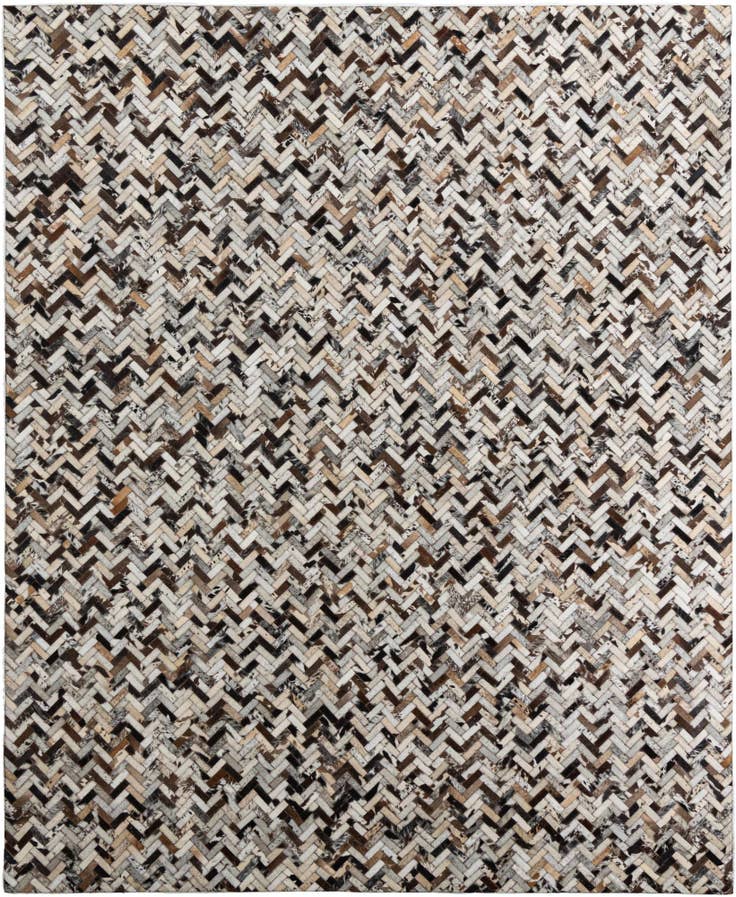 Detail image of 8' 1 x 9' 10 Cowhide Leather Rug