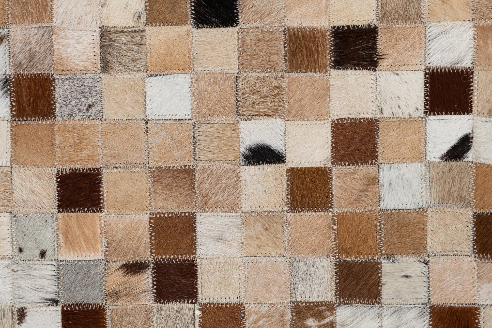 8' 1 x 10' Cowhide Leather Rug