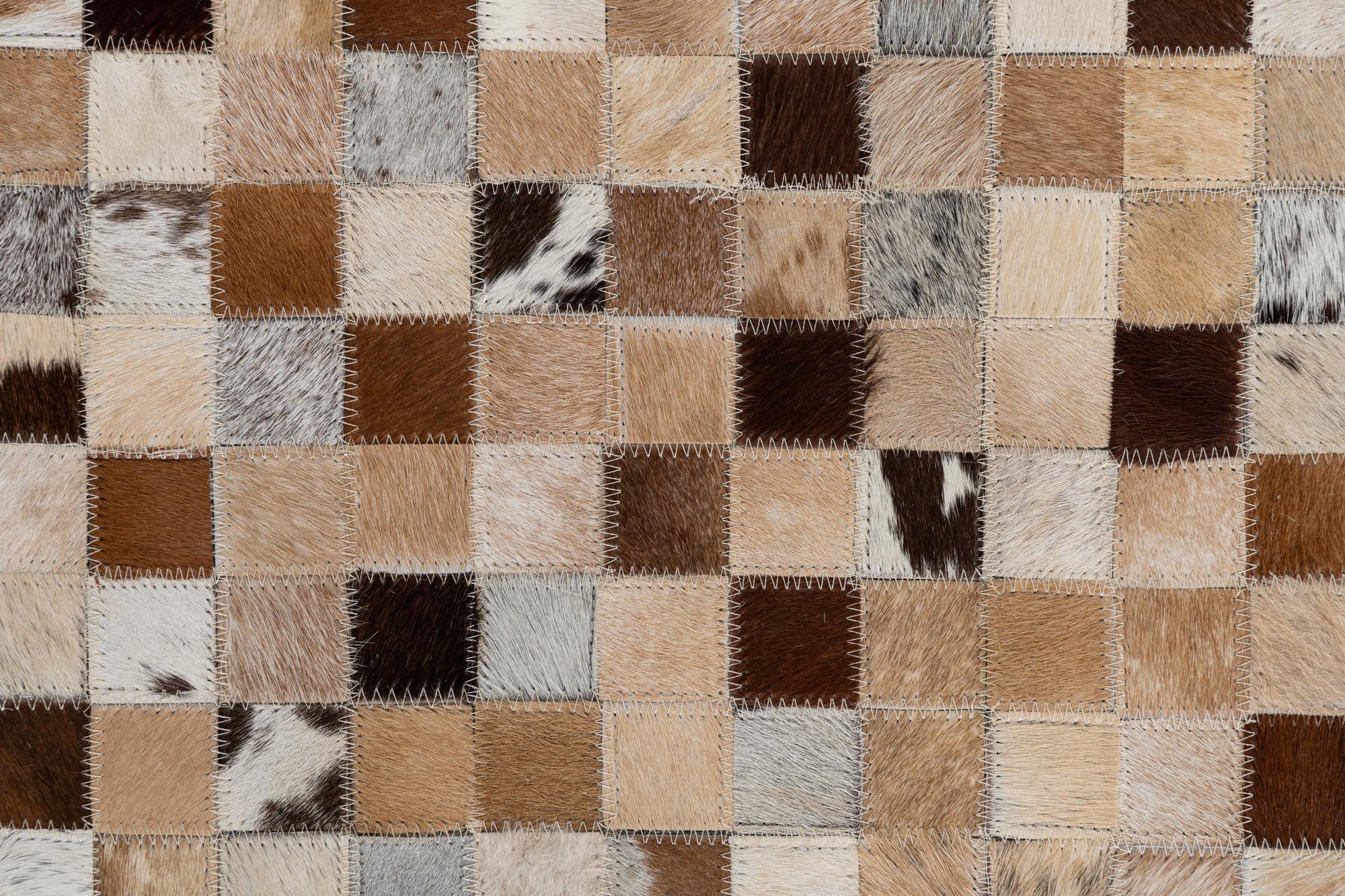 8' 1 x 10' Cowhide Leather Rug