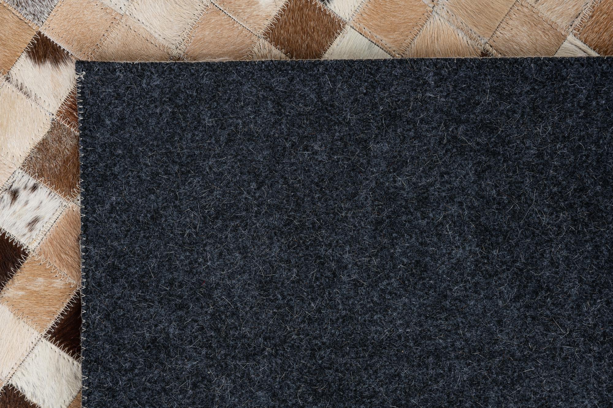 8' 1 x 10' Cowhide Leather Rug