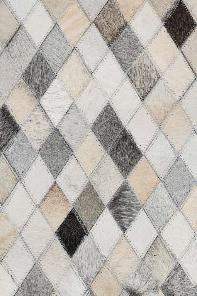 8' x 9' 10 Cowhide Leather Rug