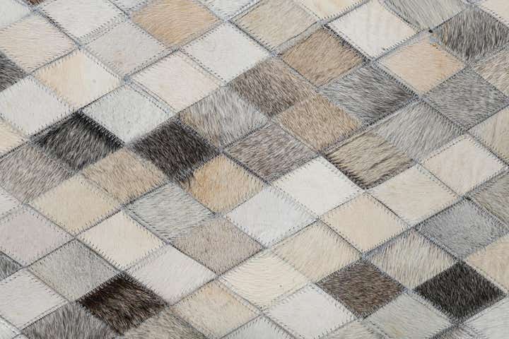 8' x 9' 10 Cowhide Leather Rug