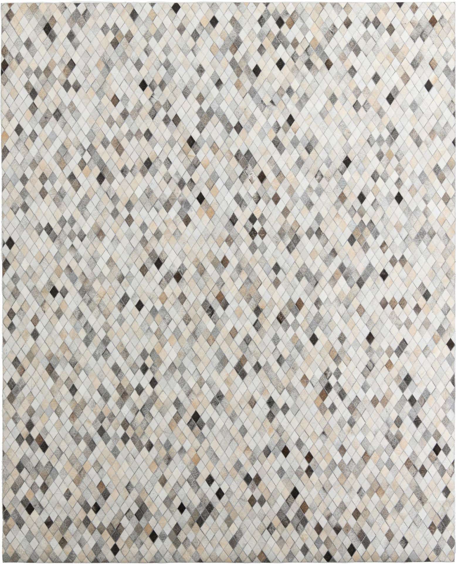 8' x 9' 10 Cowhide Leather Rug